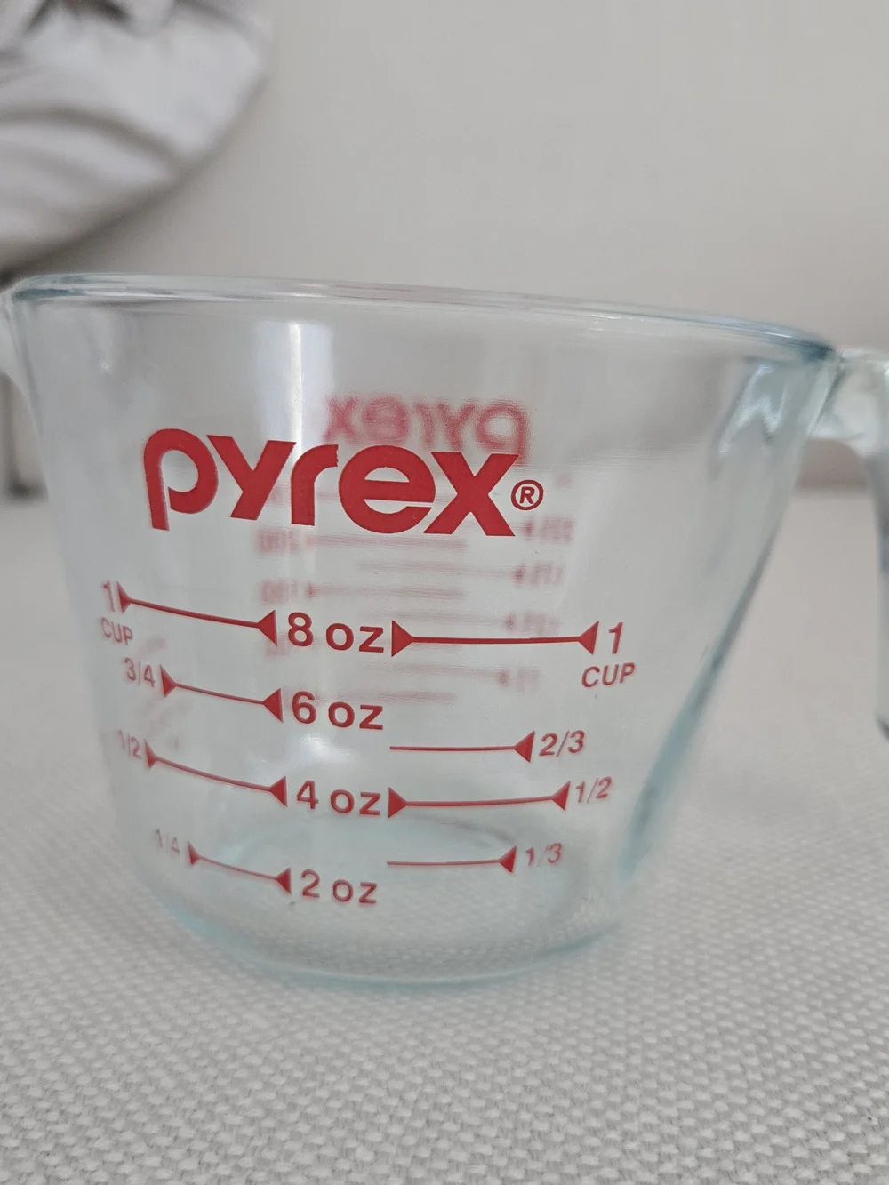 Pyrex Glass Measuring Cup 8 oz 1 Cup Made in USA Collectible Cooking Kitchen